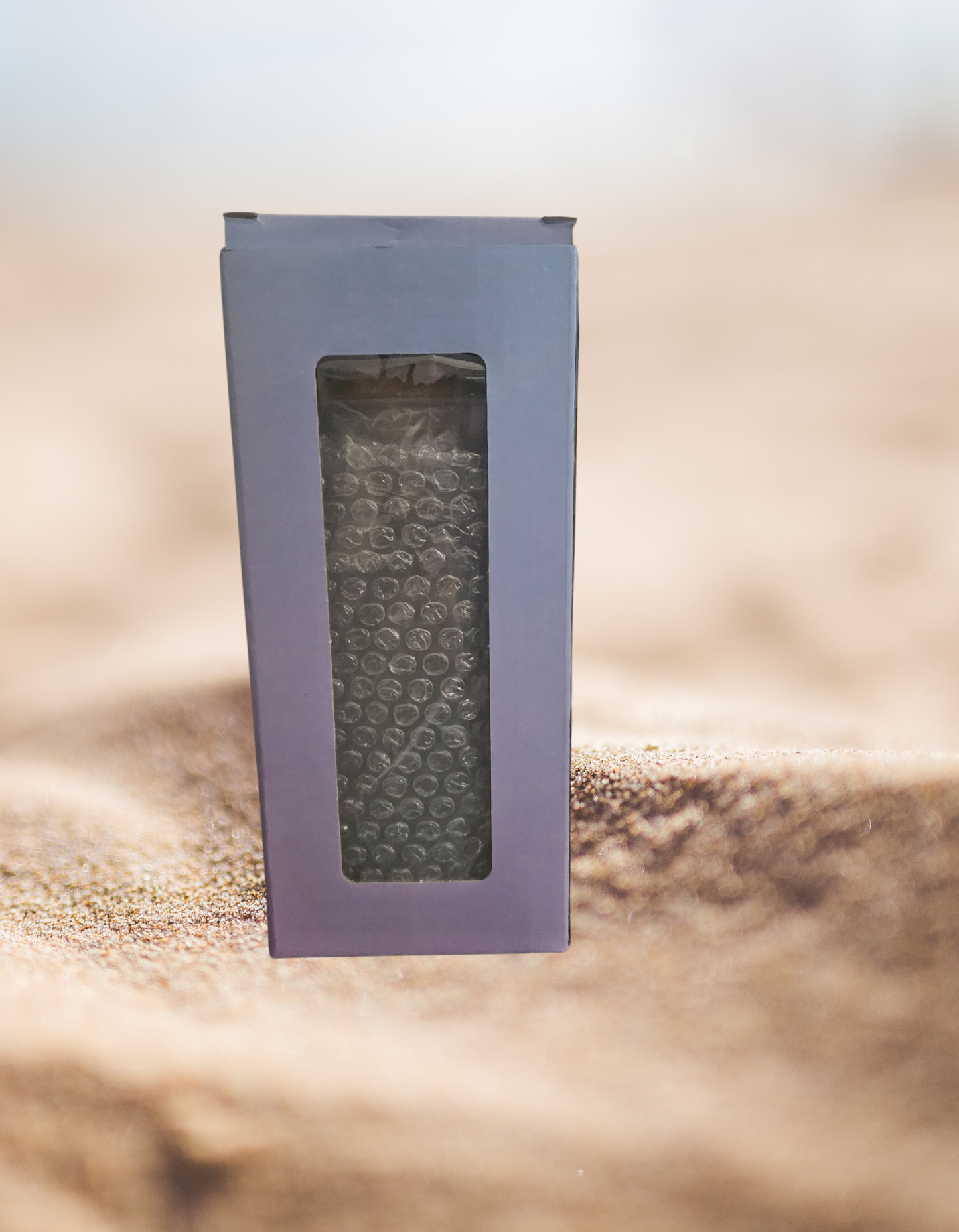 Beach Vibes frosted glass tumbler W/ Bamboo Lid.